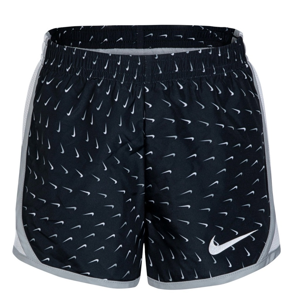 Nike Dri-FIT Tempo Kids' Running Shorts Black Printed Size S